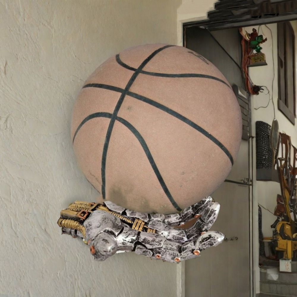 Background Resin Art - Rak Penyimpanan Bola Basket Resin Buatan