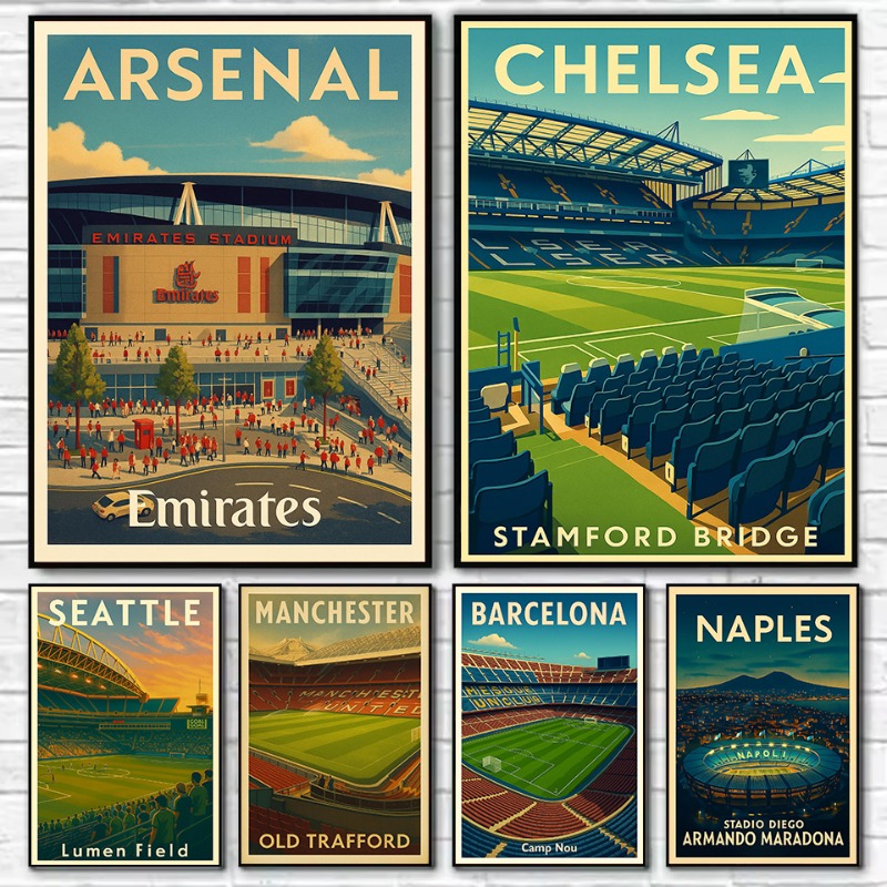 Resin Art Home Decor - Poster Tempat Olahraga Stadion Emirates Arsenal