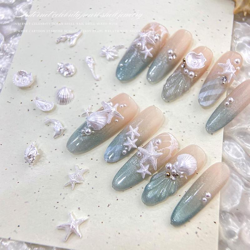 Resin Art Ocean - 50 PCS Seri Lautan Hiasan Kuku