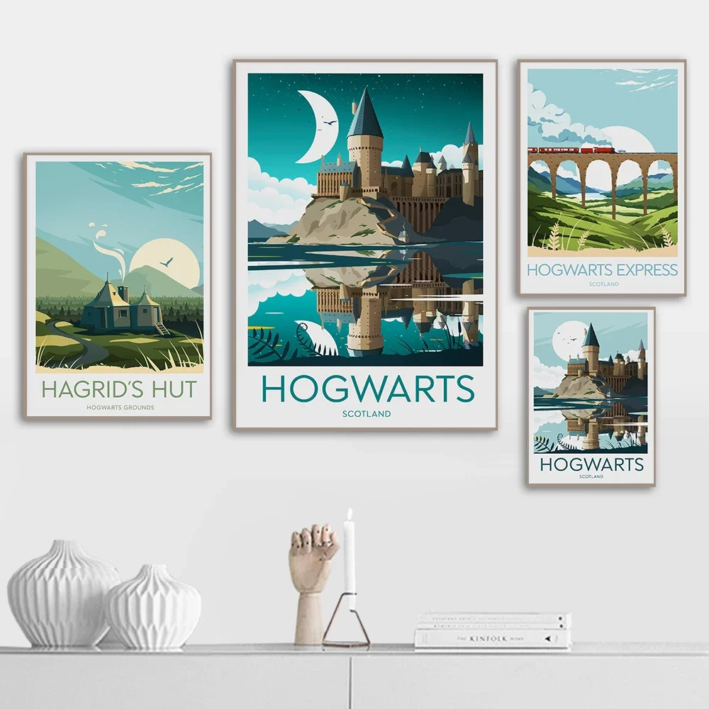 Resin Art Home Decor - Seni Dinding Estetika Film Kastil Hogwarts