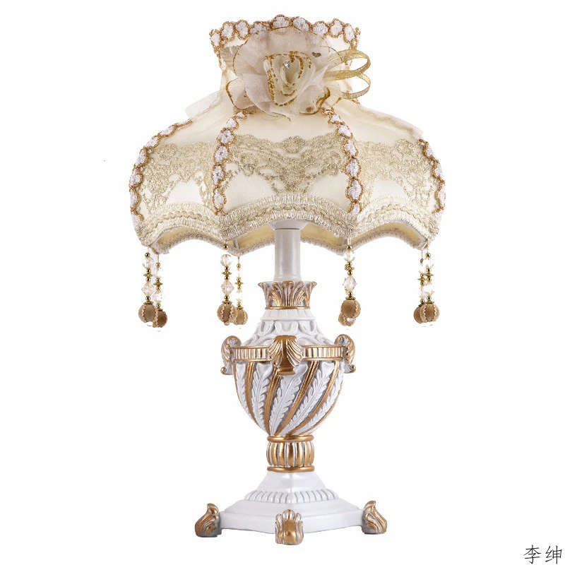 Resin Art Floor - Nordic Putri Vintage Lampu Meja Lamparas