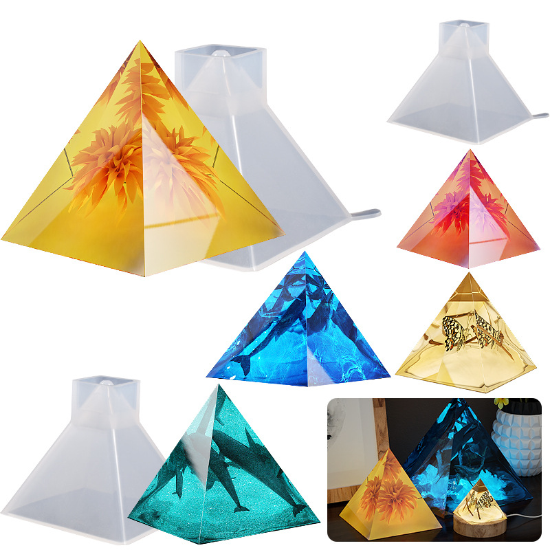 Resin Art Work - 1 buah cetakan silikon piramida cetakan