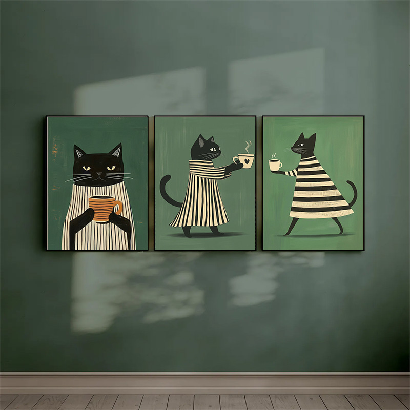 Background Resin Art - Set Seni Dinding Berlian Bertema Kopi