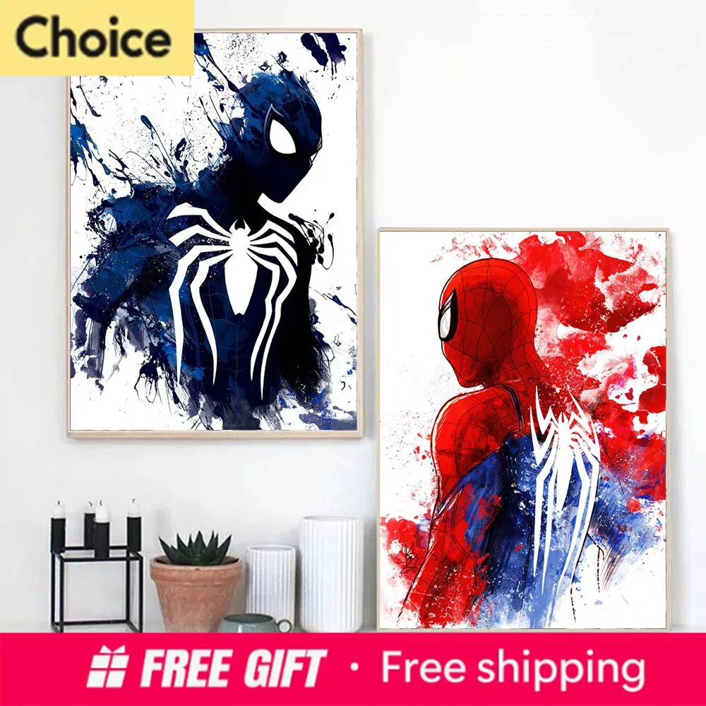 Resin Art Home Decor - Poster Berlian Pahlawan Super SpiderMan Cat