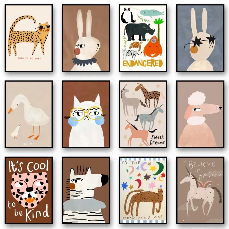Resin Art Home Decor - Poster Hewan Lucu dan Imut Kelinci