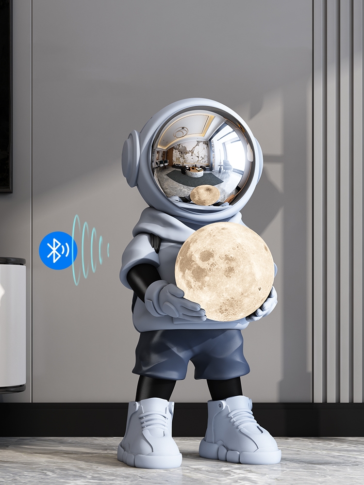 Resin Art Floor - Dekorasi rumah patung astronot Bluetooth, hiasan
