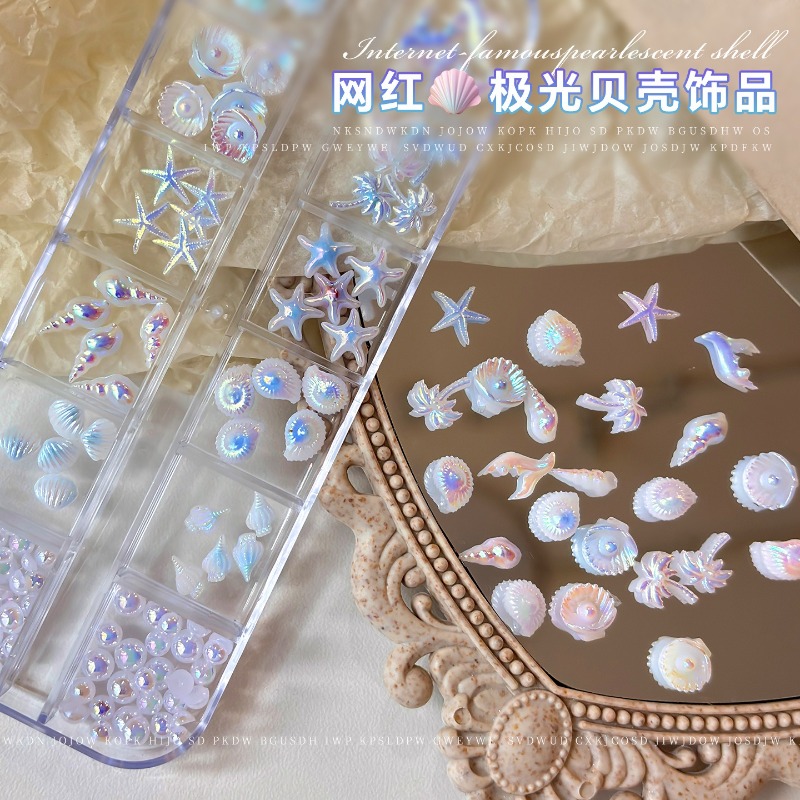 Hiasan Kuku Aurora Shell Campu - Resin Art Ocean ulasan dan harga