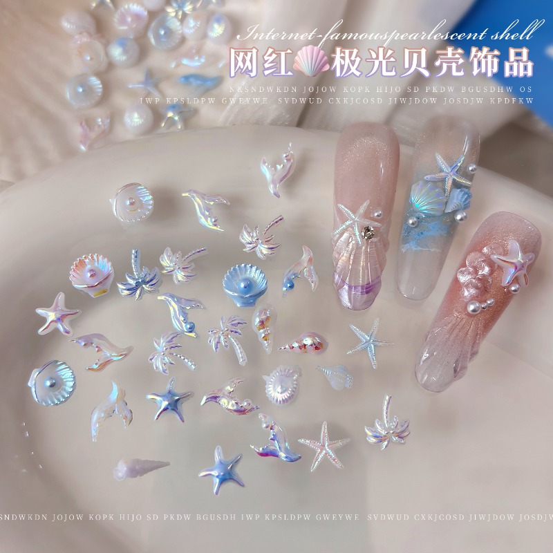 Hiasan Kuku Aurora Shell Campu - Resin Art Ocean ulasan dan harga
