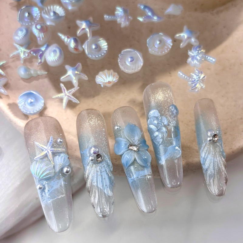 Hiasan Kuku Aurora Shell Campu - Resin Art Ocean ulasan dan harga
