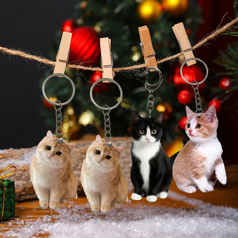 Gantungan kunci kucing hitam d - Resin Art Keychain Design ulasan dan harga