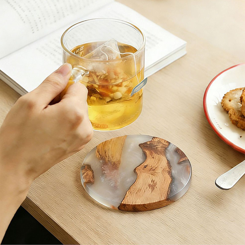 Set Coaster Minuman, Coaster K - Resin Art Work ulasan dan harga