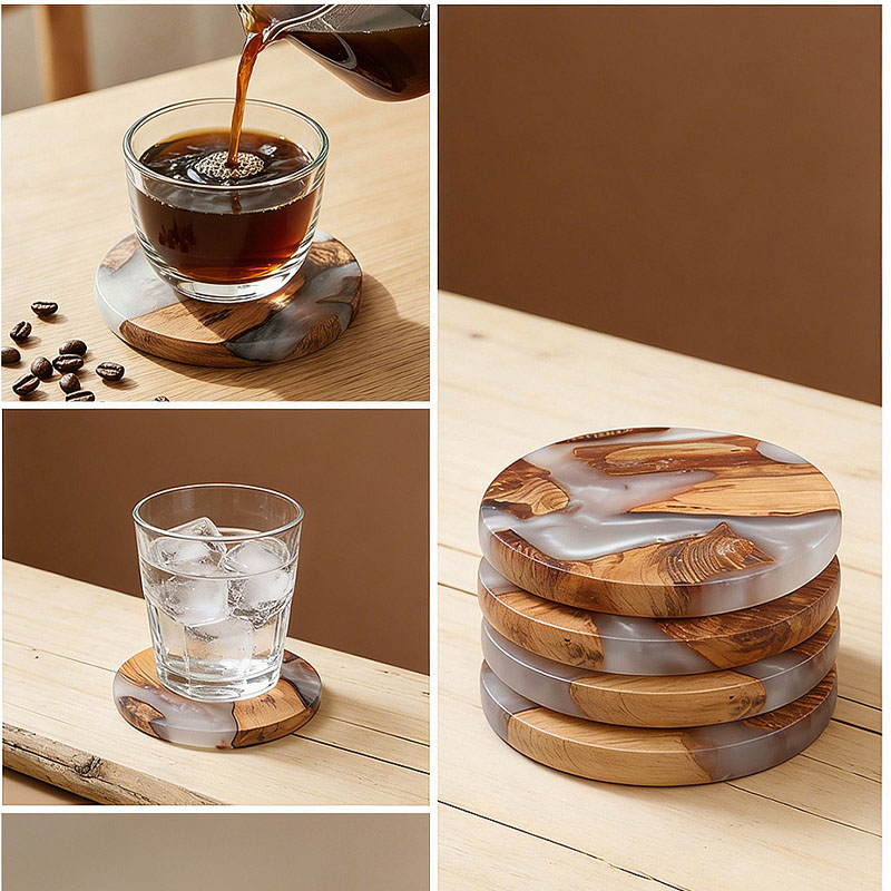 Set Coaster Minuman, Coaster K - Resin Art Work ulasan dan harga