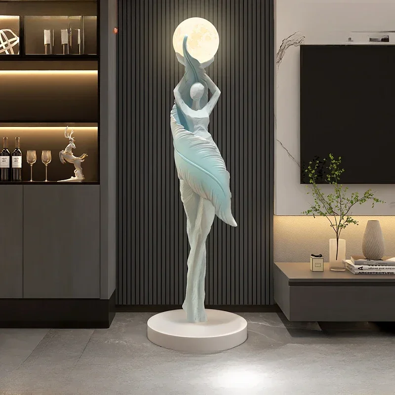 Patung Seni Gadis Berbulu Abst - Resin Art Floor ulasan dan harga