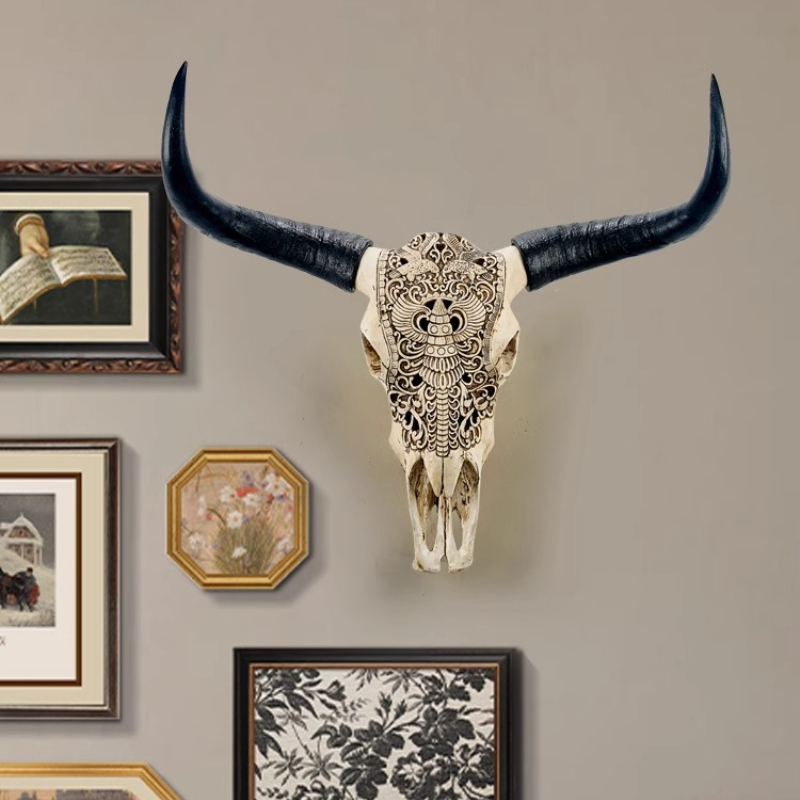 Hiasan Dinding Kepala Banteng  - Background Resin Art ulasan dan harga