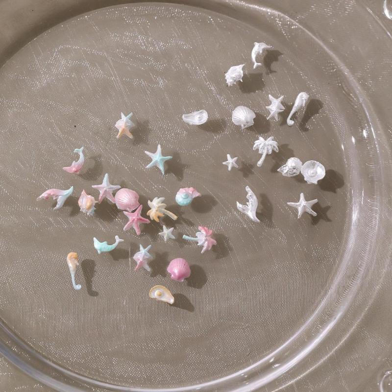 50 PCS Seri Lautan Hiasan Kuku - Resin Art Ocean ulasan dan harga