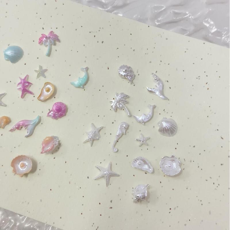 50 PCS Seri Lautan Hiasan Kuku - Resin Art Ocean ulasan dan harga