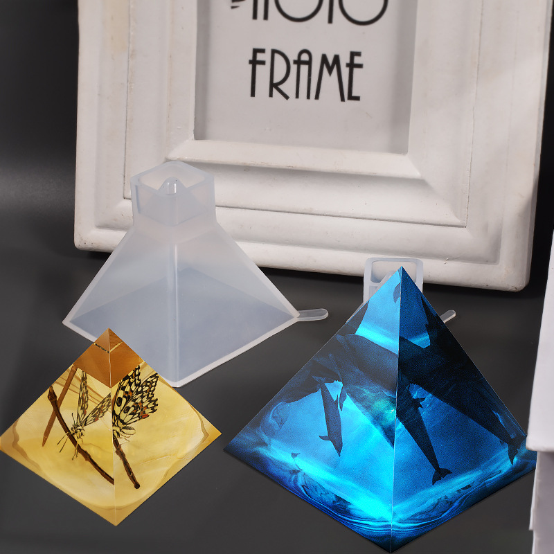 1 buah cetakan silikon piramid - Resin Art Work ulasan dan harga