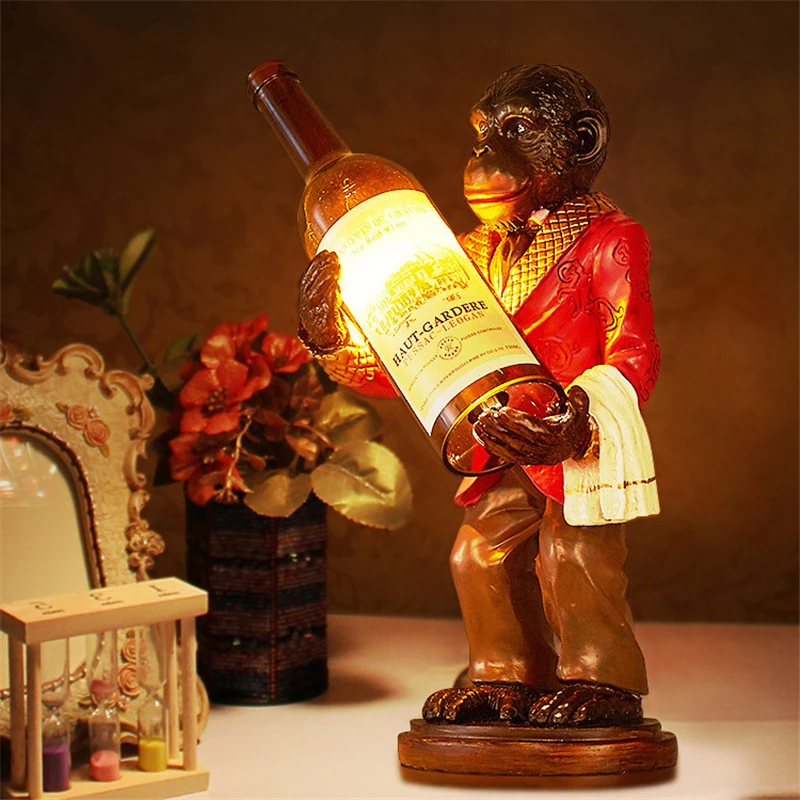 Lampu Monyet Retro Lampu Meja  - Resin Art Floor ulasan dan harga