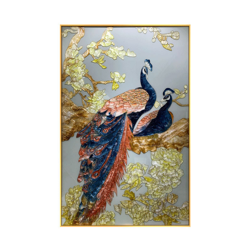 Lukisan Dinding Seni Burung Me - Background Resin Art ulasan dan harga