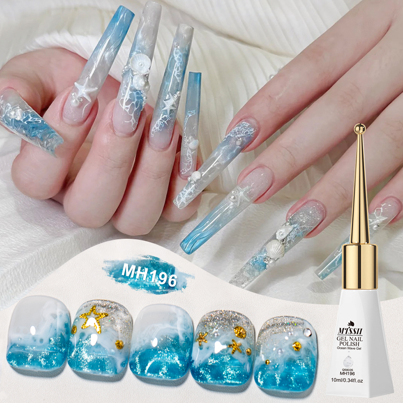 10ml Gel Nail Polish Semi-Perm - Resin Art Ocean ulasan dan harga