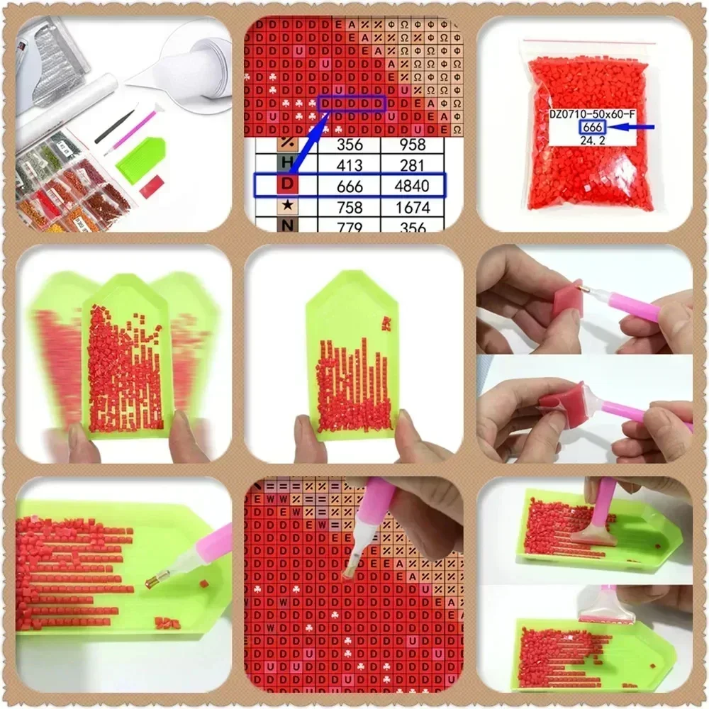 1 Buah Lukisan Berlian 5D Kart - Resin Art Work ulasan dan harga